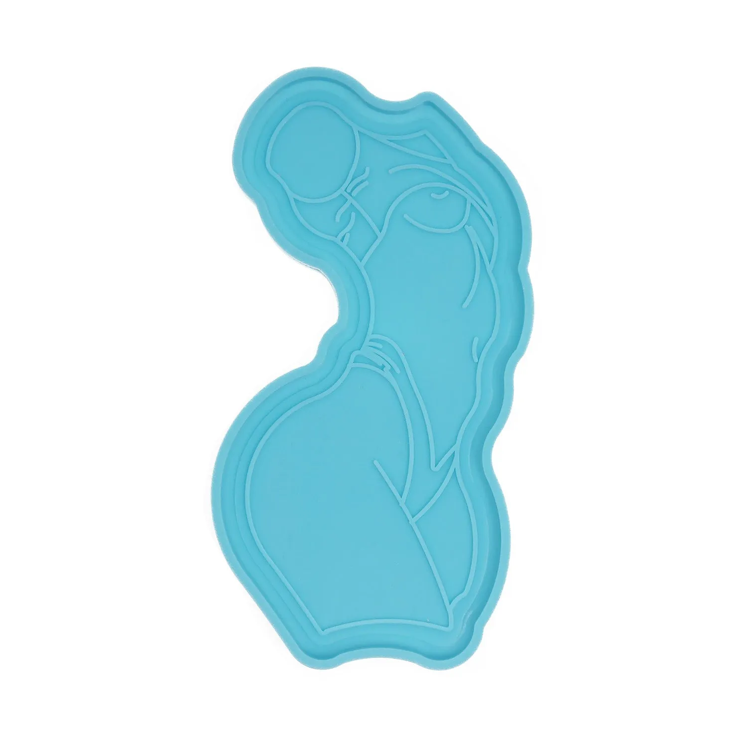 1 piece 2D Silicone Sexy Female Body mold, Resin Mat Mold DIY Coaster Mold Shiny Resin Mold For Home Decoration 103860