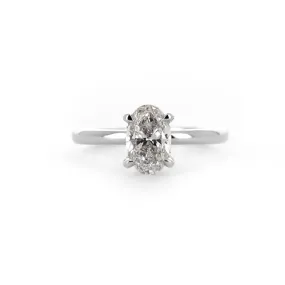 1.29ctw Oval Diamond Engagement Ring - 950 Platinum