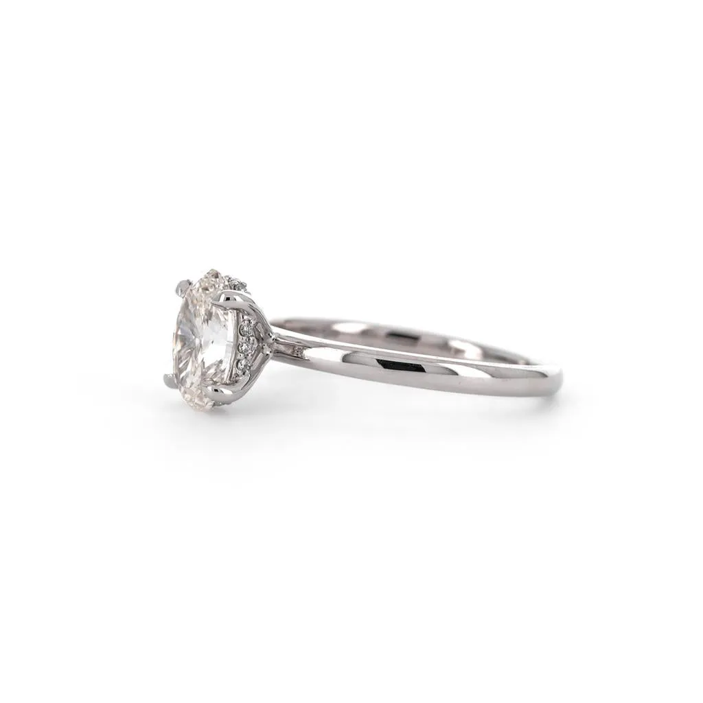 1.29ctw Oval Diamond Engagement Ring - 950 Platinum