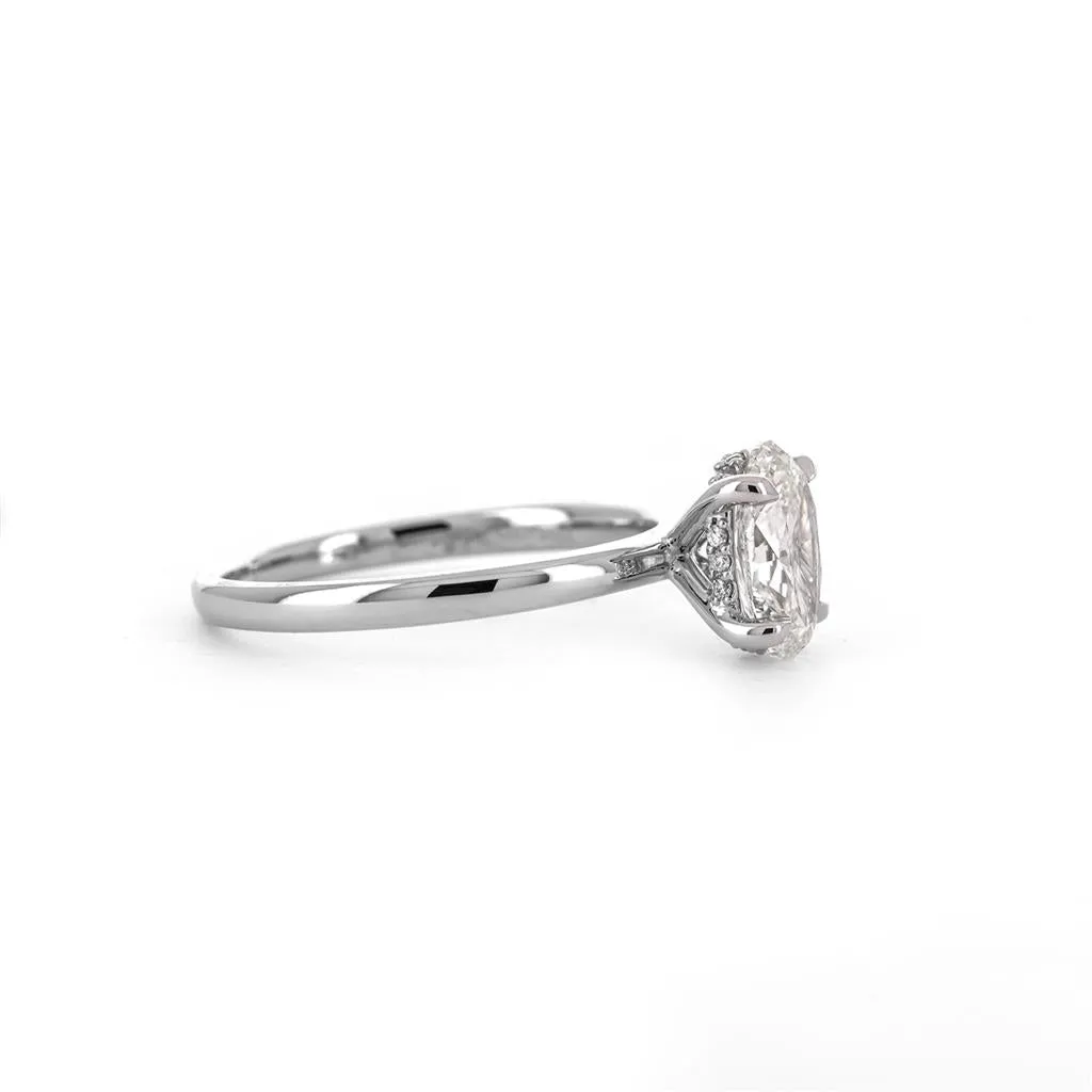 1.29ctw Oval Diamond Engagement Ring - 950 Platinum