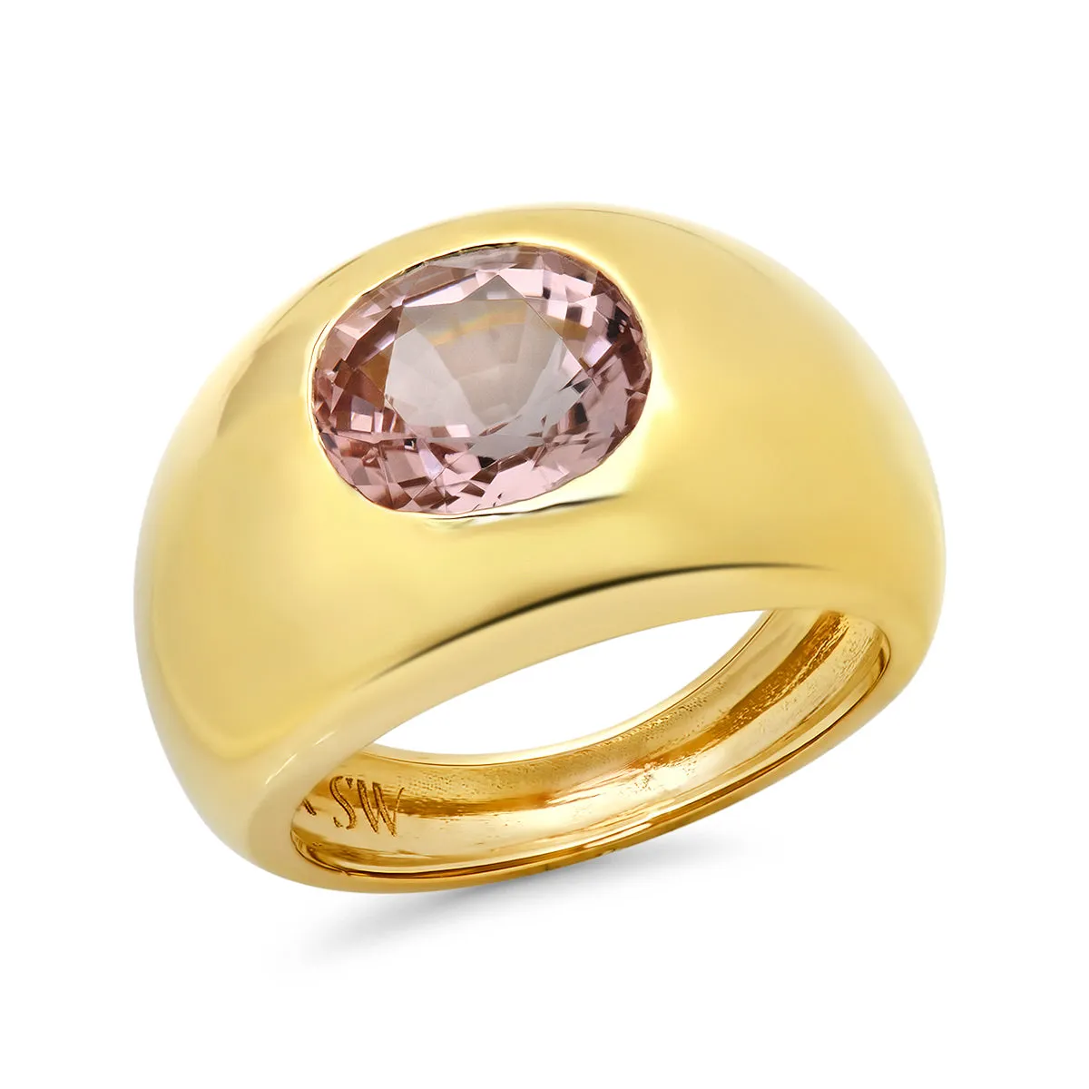 14K YG Tourmaline Gypsy Ring