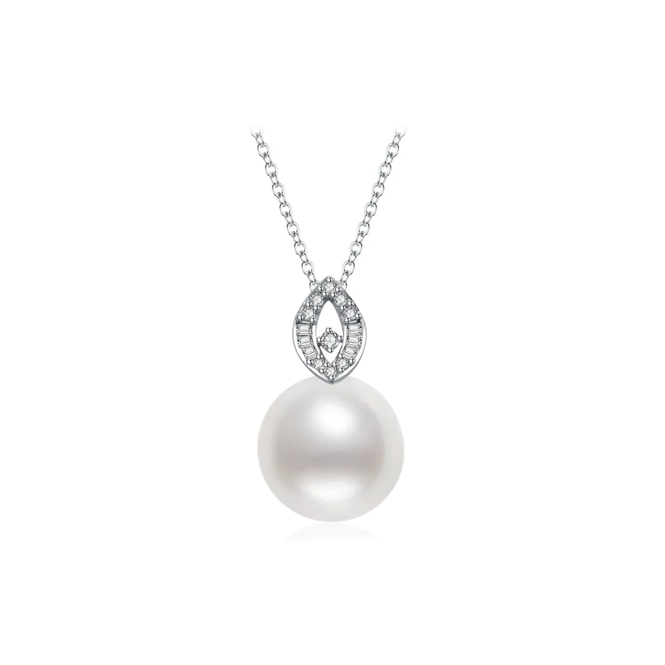 18K Solid Gold Saltwater Pearl Necklace KN00115