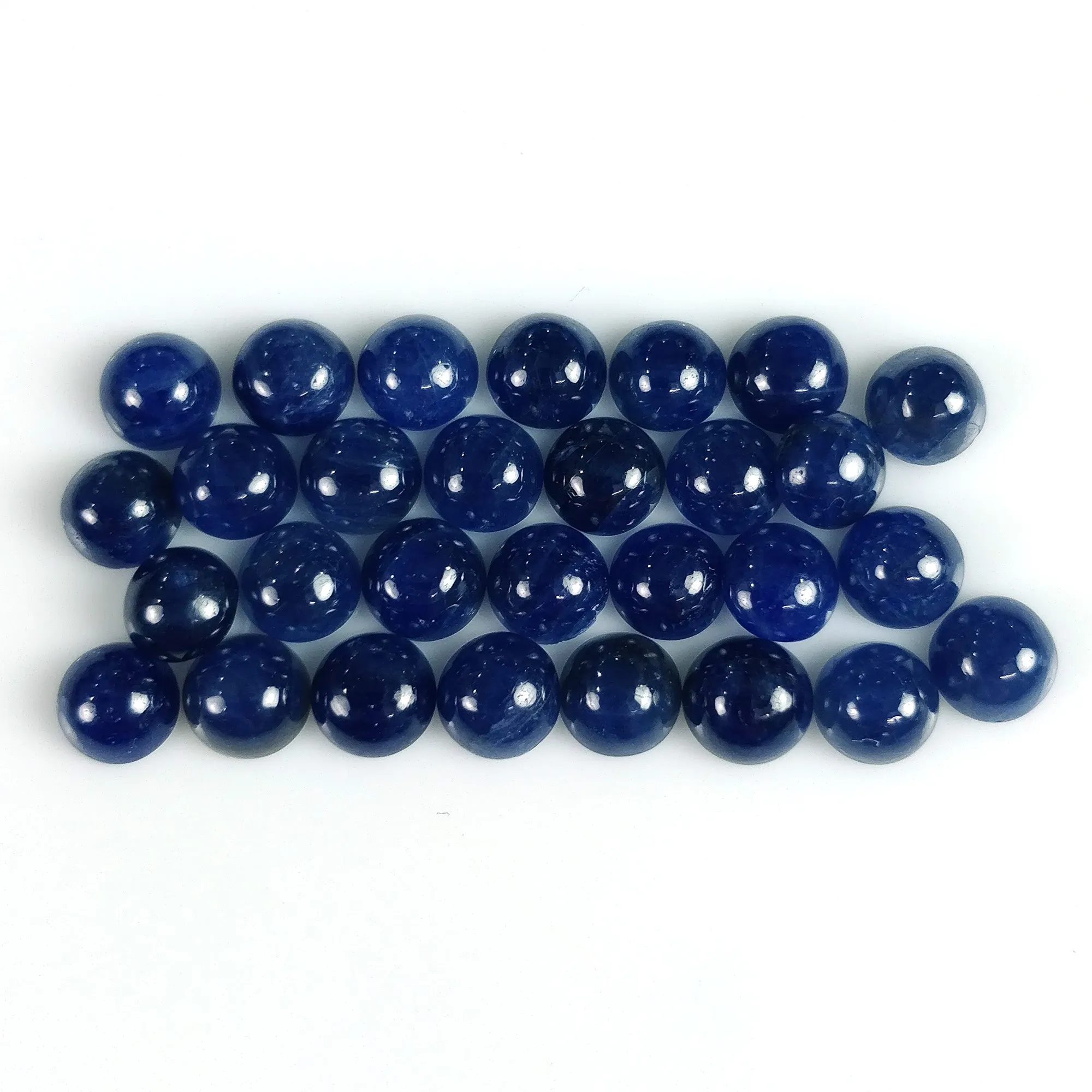 19.00cts Natural Untreated BLUE SAPPHIRE Gemstone Round Shape Cabochon September Birthstone 5mm 29pcs