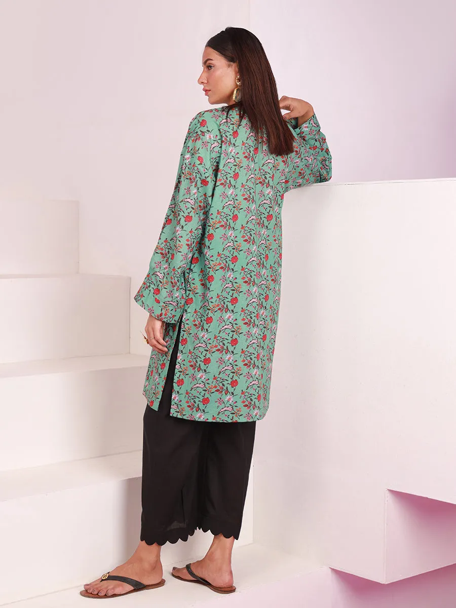 1pc - Stitched Basic Printed Cambric Shirt