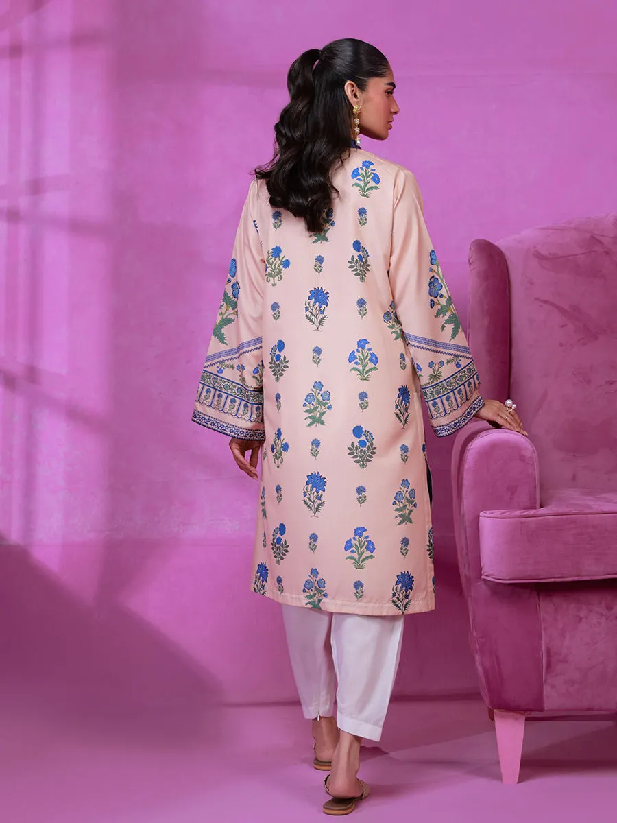 1pc - Stitched Basic Printed Lawn Silk Shirt