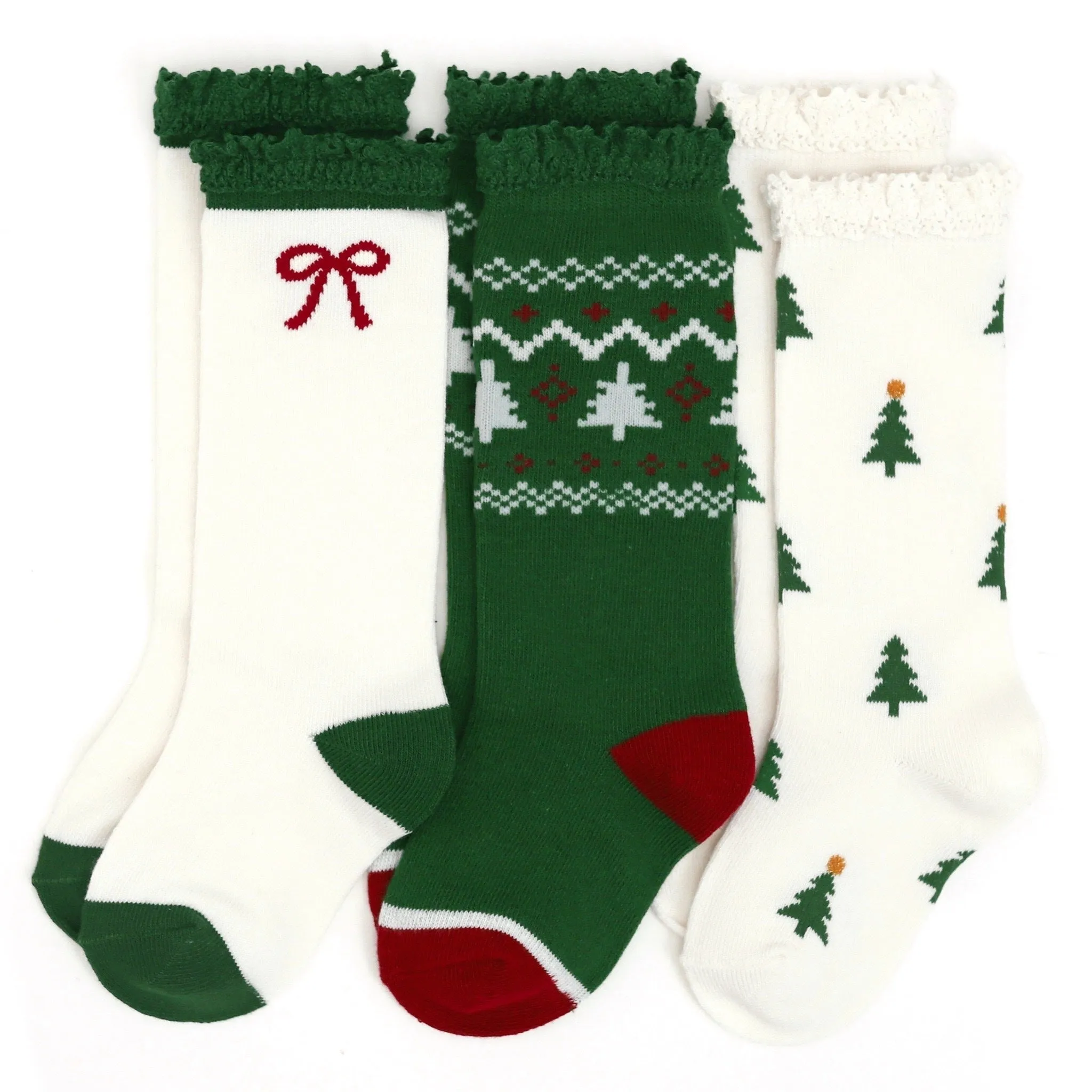 3 Pack Lace Tree Farm Knee Socks