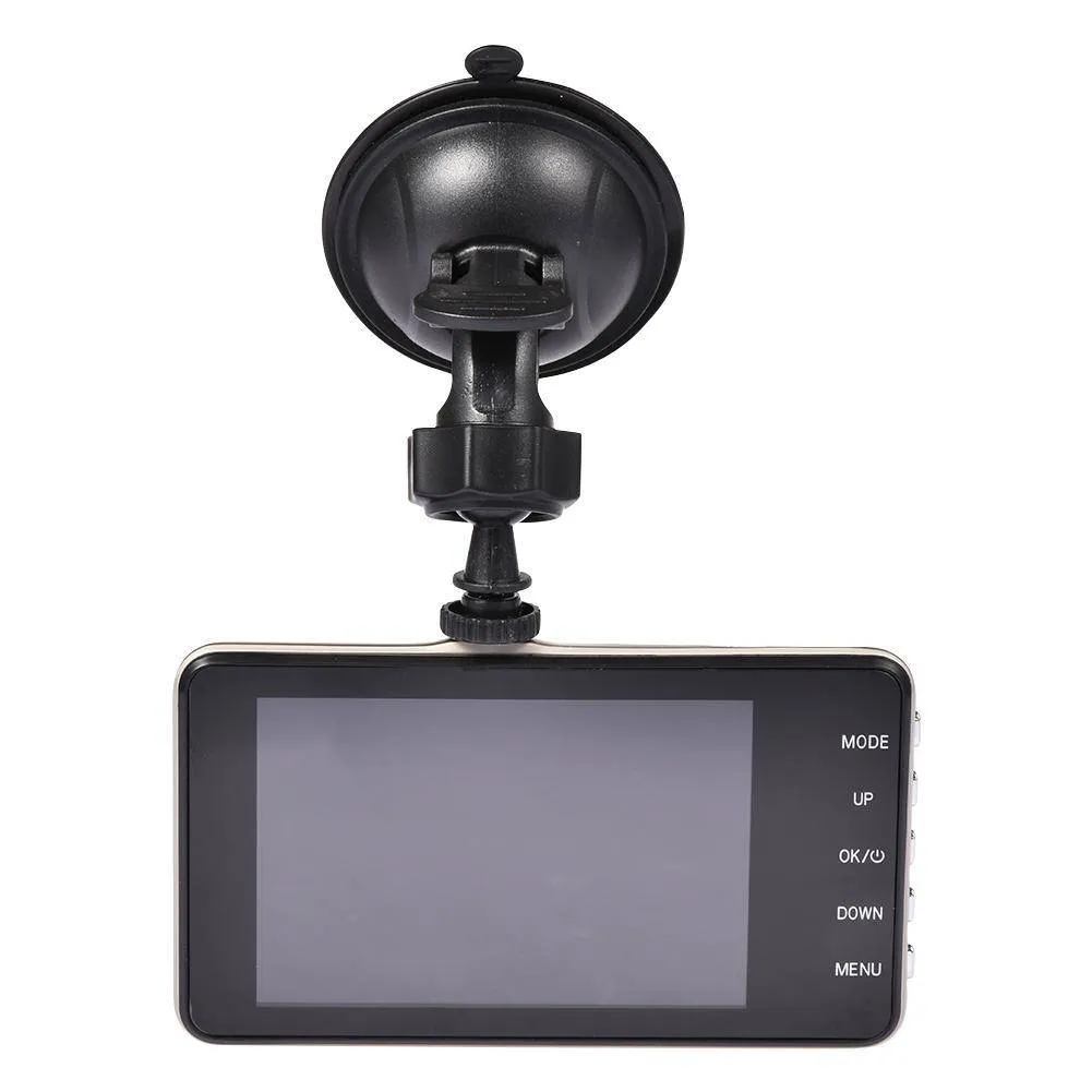 4 Inch LCD Screen 170 Degree Dash Cam Dual Lens HD 1080P Camera Car DVR Vehicle Video Recorder G-Sensor Parking Monitor