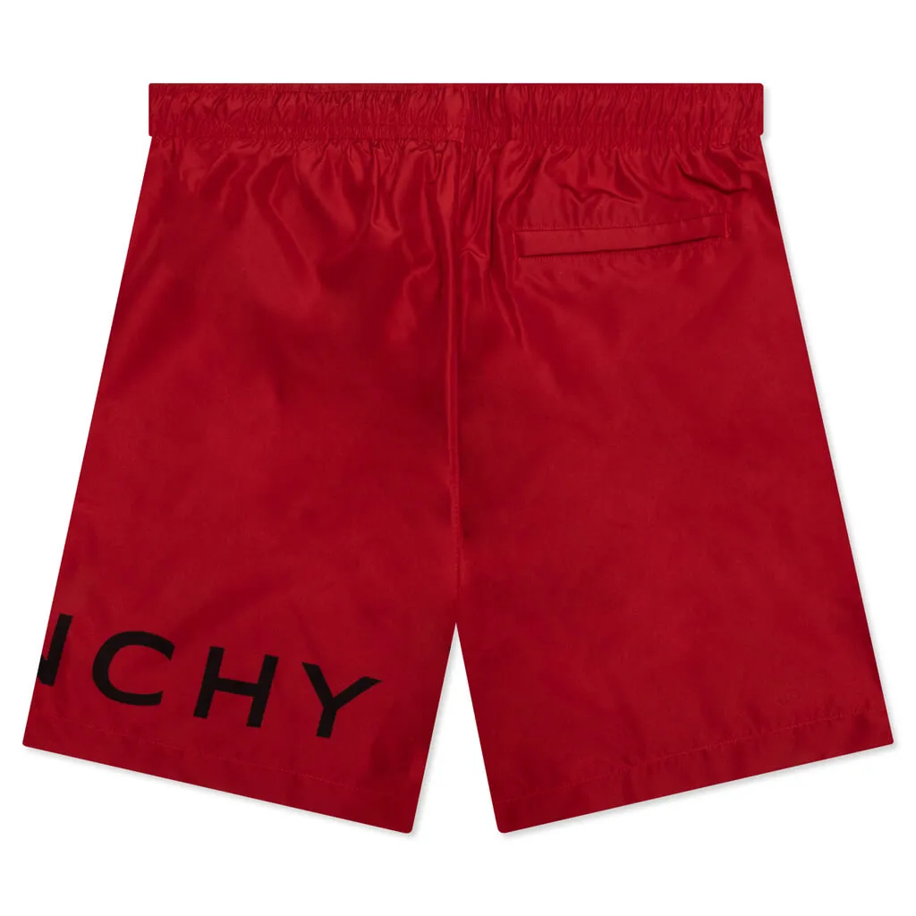 4G Long Swim Shorts - Vermillon