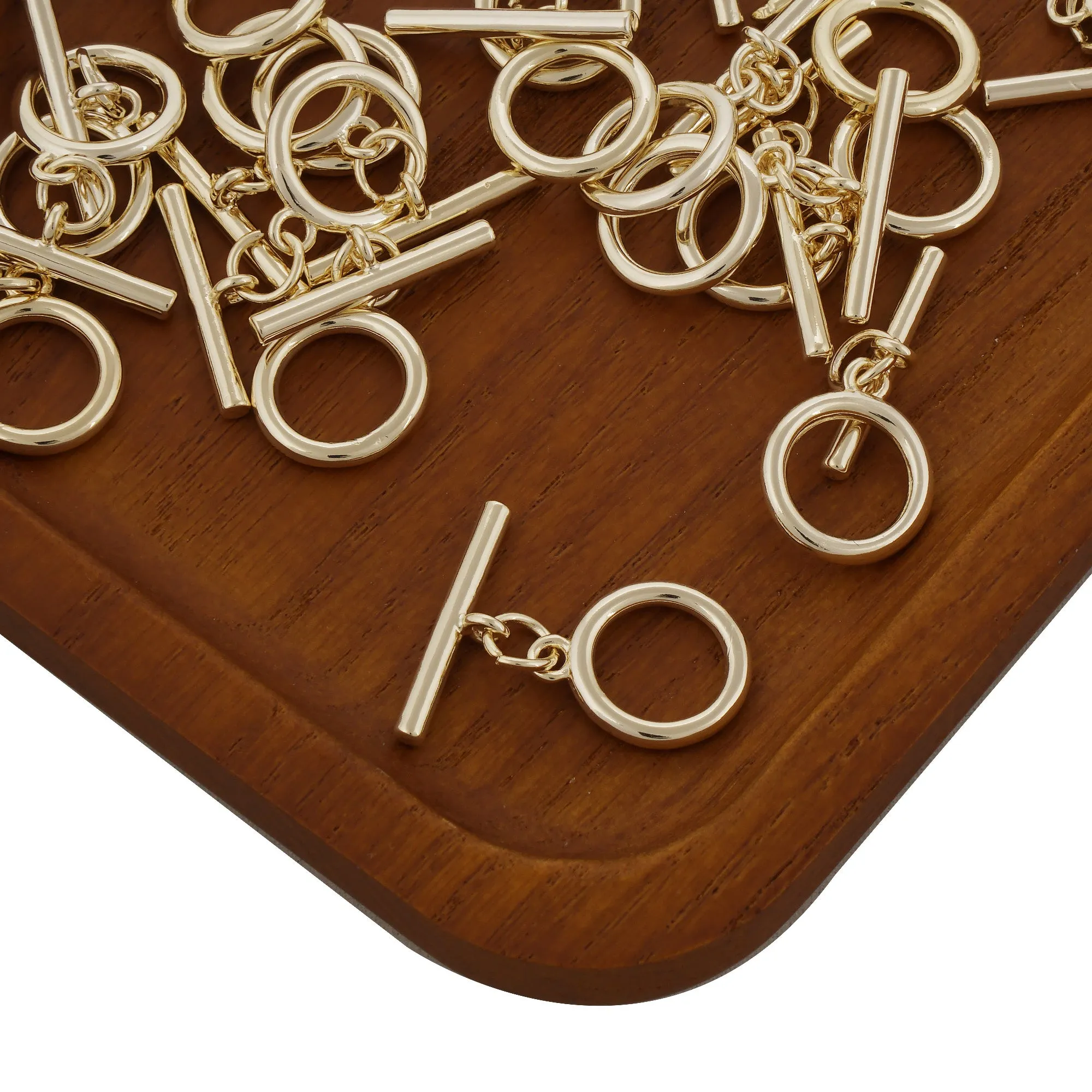 5PCS 14k Gold Filled Plain OT Clasp - Toggle Set Clasp - Custom for Jewelry Making 10412850