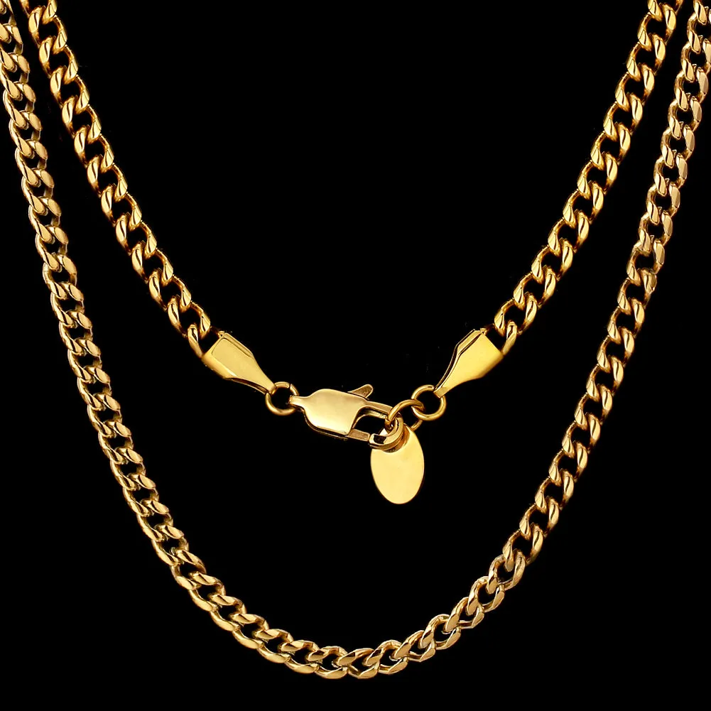 6mm Miami Cuban Link Chain KRKC with Lobster Clasp in 18K Gold / White Gold