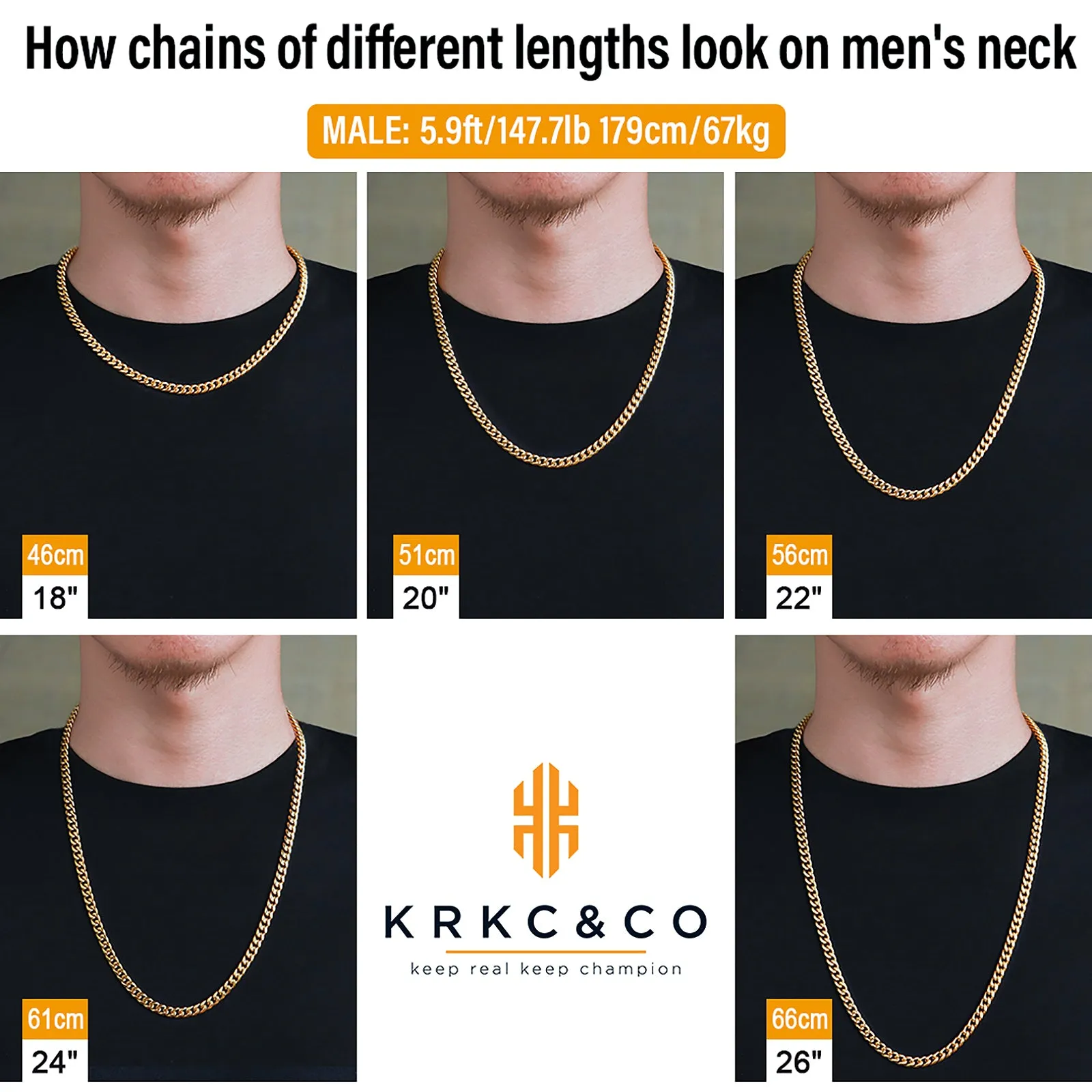 6mm Miami Cuban Link Chain KRKC with Lobster Clasp in 18K Gold / White Gold