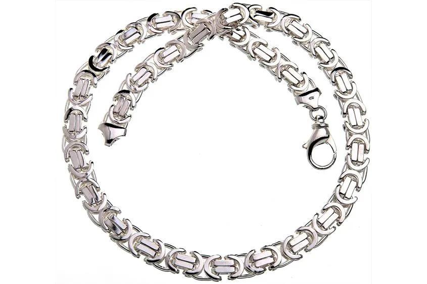 925 Sterling Silver Byzantine Chain - Flat