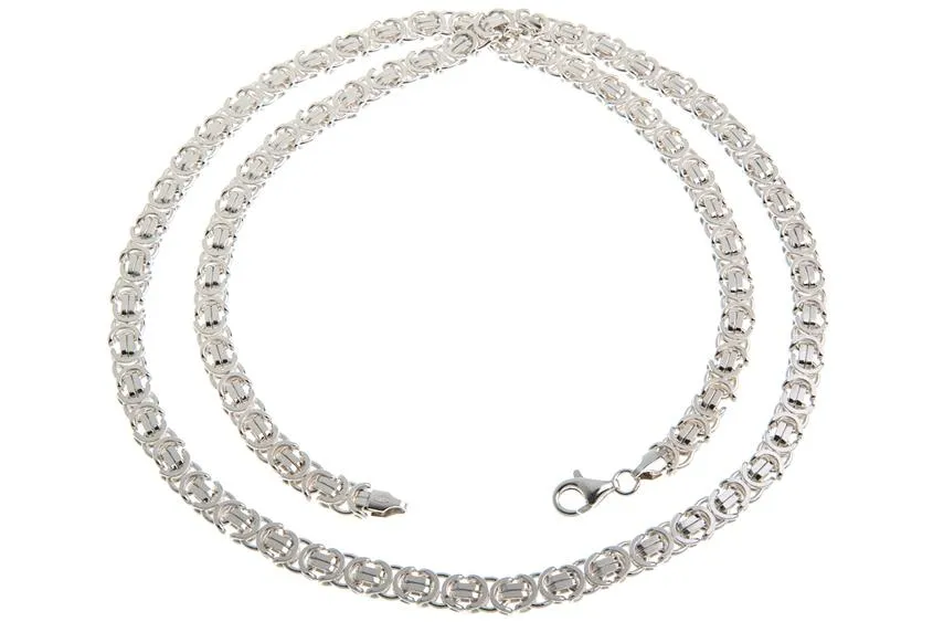 925 Sterling Silver Byzantine Chain - Flat