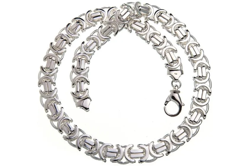 925 Sterling Silver Byzantine Chain - Flat