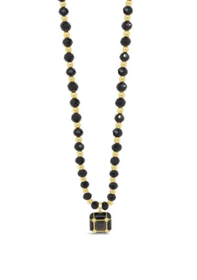 Absolute Cube Black Necklace N2225JT