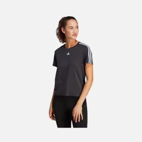 Adidas Aeroready Train Essential 3 stripes Women's Training T-shirt -Black / White