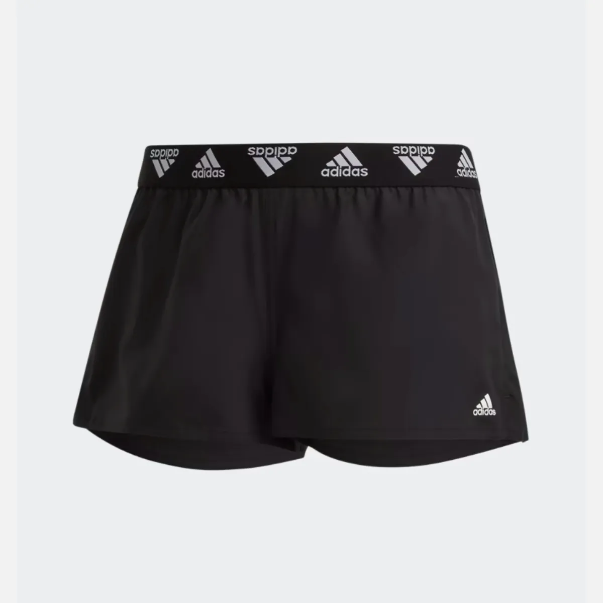 Adidas Branded Beach Women's Swim Shorts -Black/White