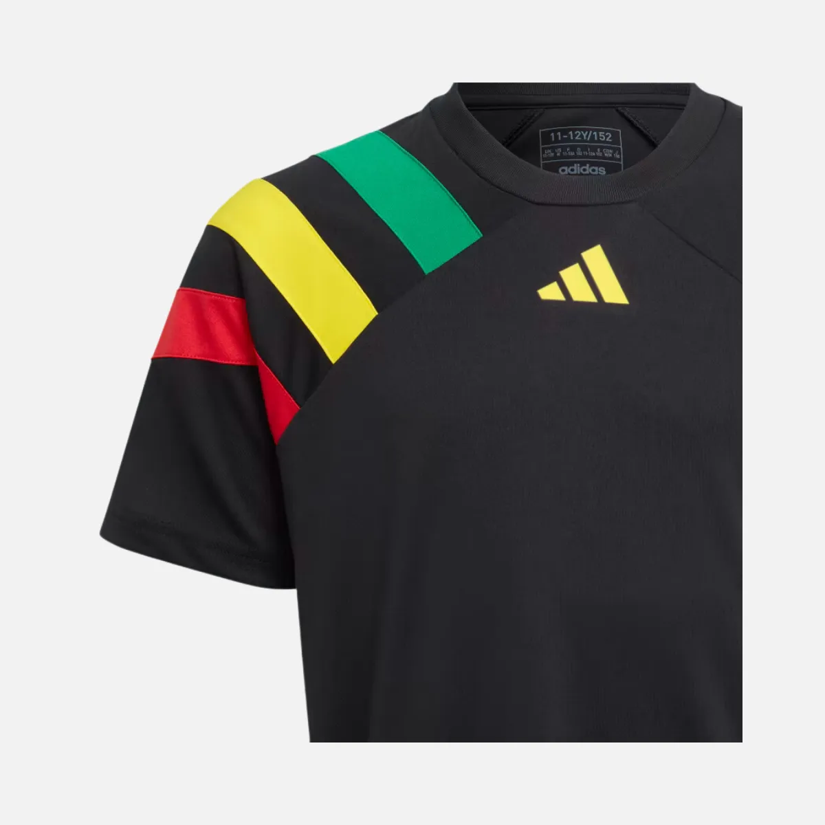 Adidas Fortore 23 Kids Unisex Jersey (5-16 Years) -Black/Team Green/Team Yellow/Team Collegiate Red