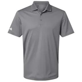 Adidas Men's Grey Three Basic Sport Polo