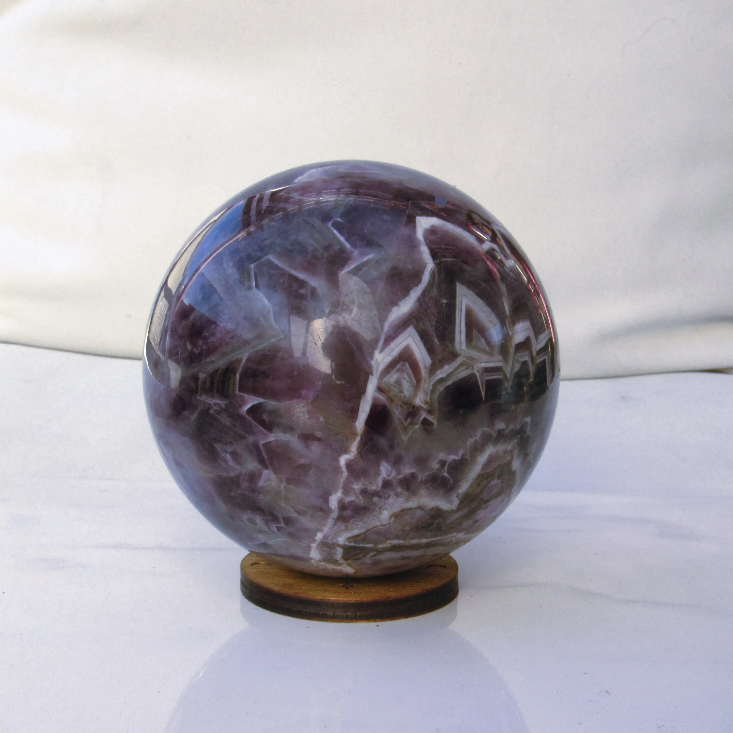 Amethyst crystal gemstone sphere