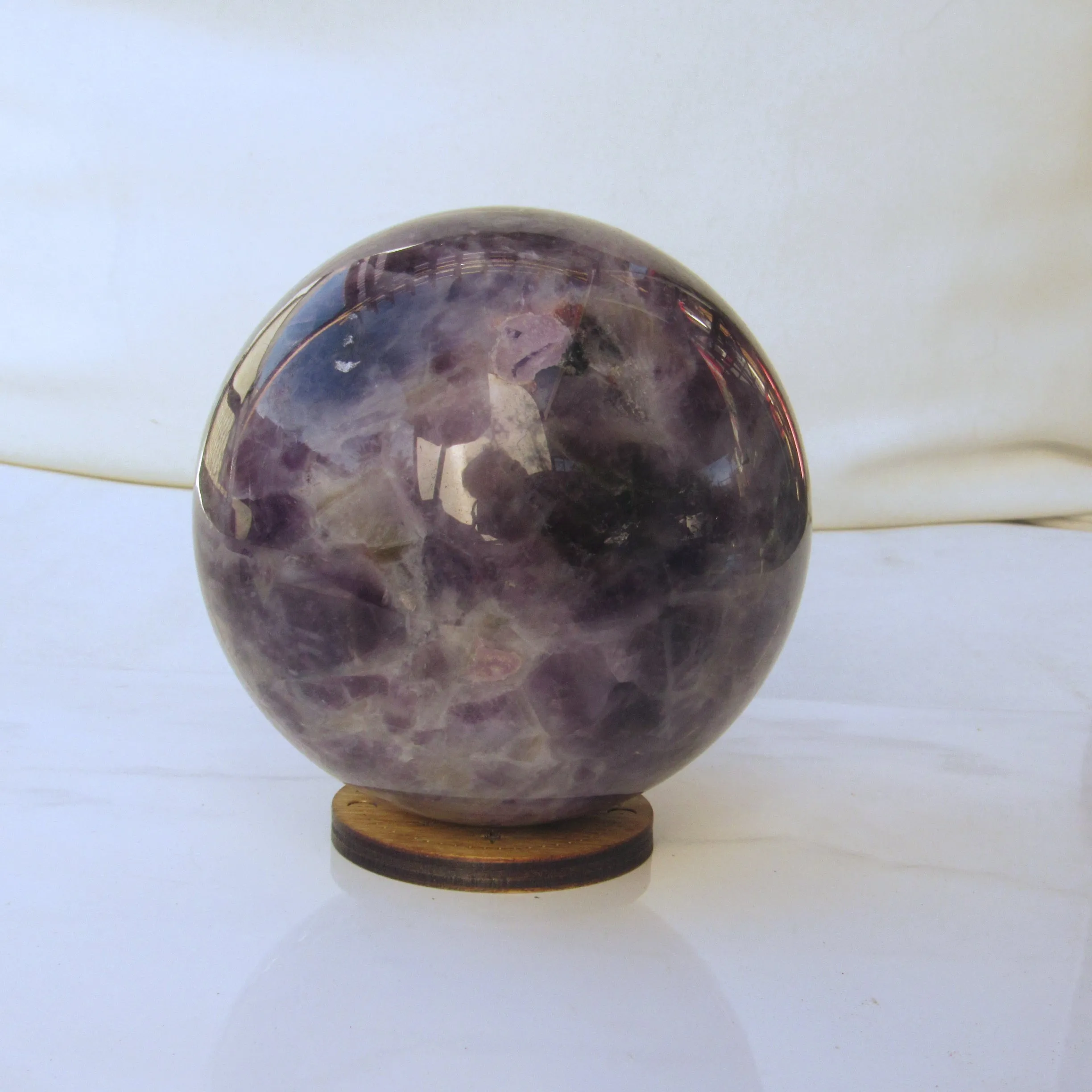 Amethyst crystal gemstone sphere