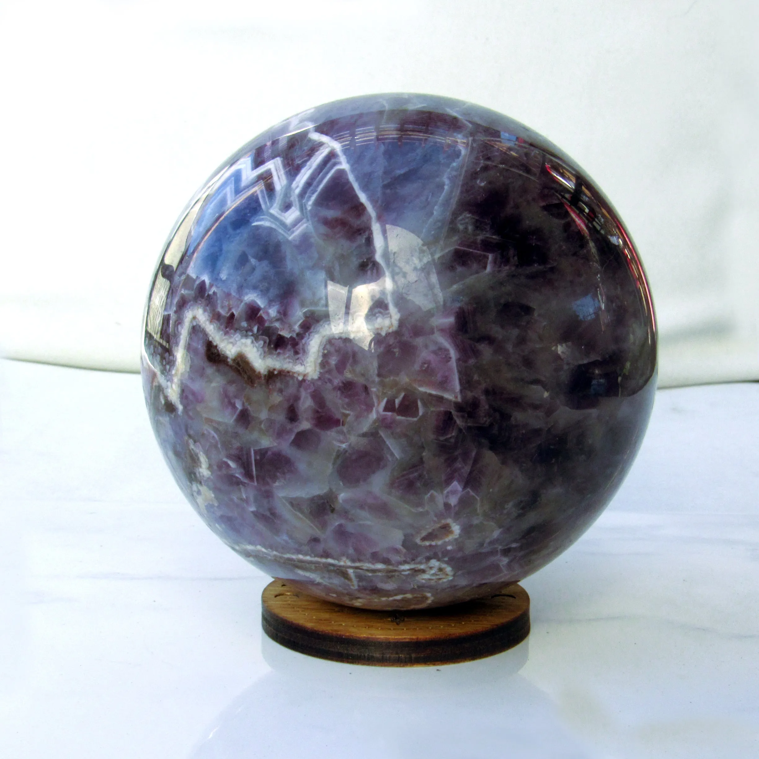 Amethyst crystal gemstone sphere