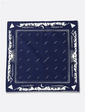 And Wander Reflective Words Bandanna Navy