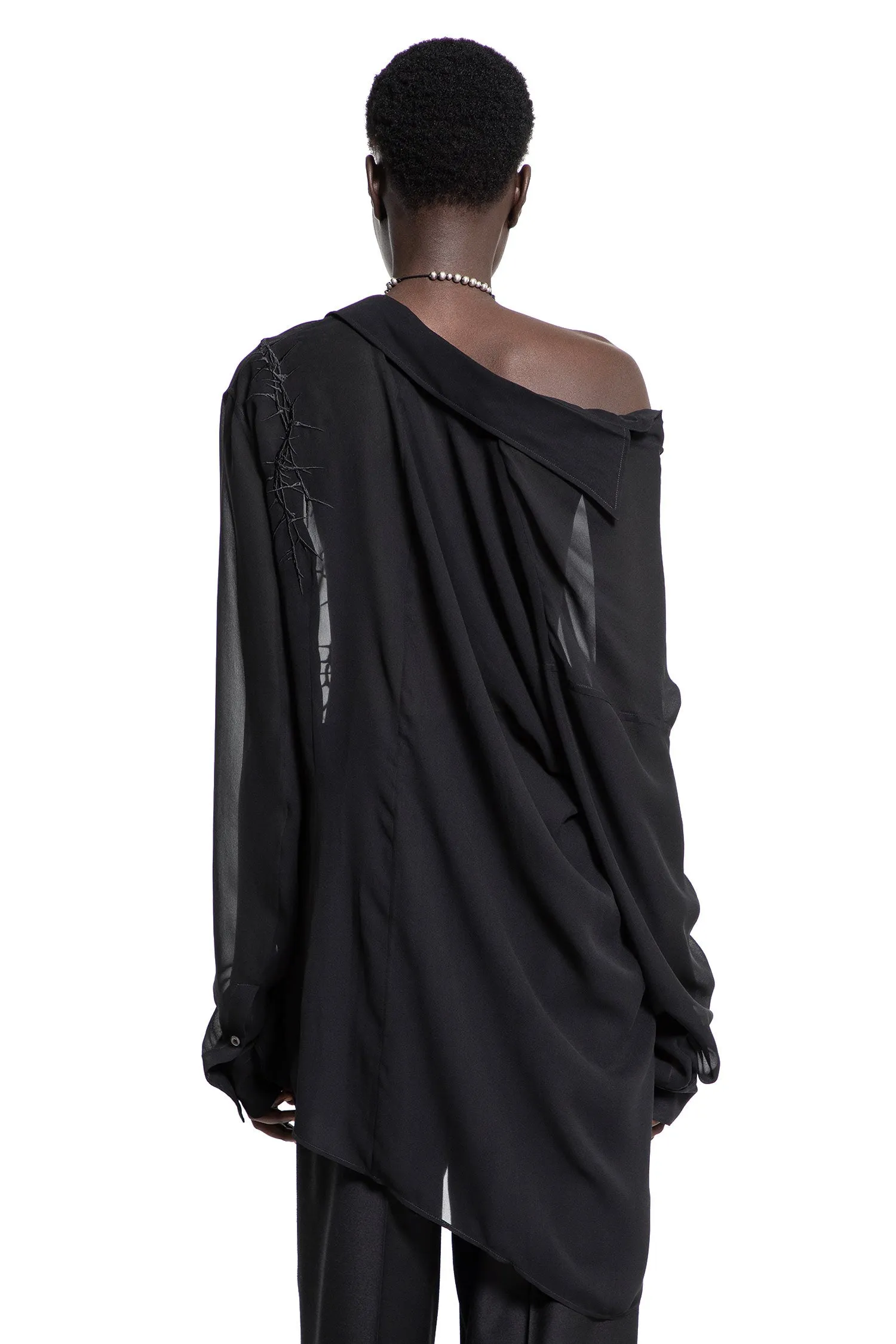 ANN DEMEULEMEESTER WOMAN BLACK SHIRTS