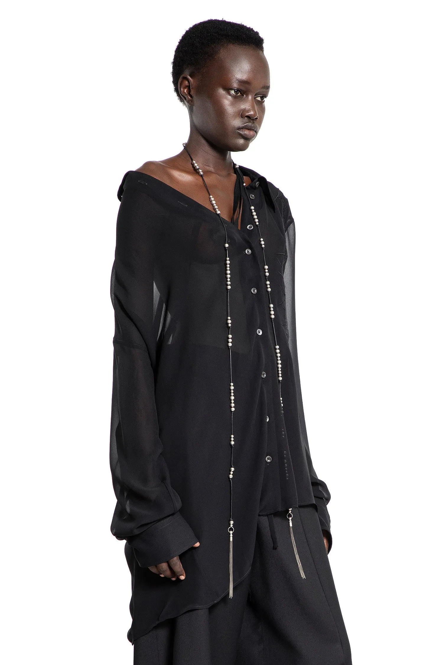 ANN DEMEULEMEESTER WOMAN BLACK SHIRTS