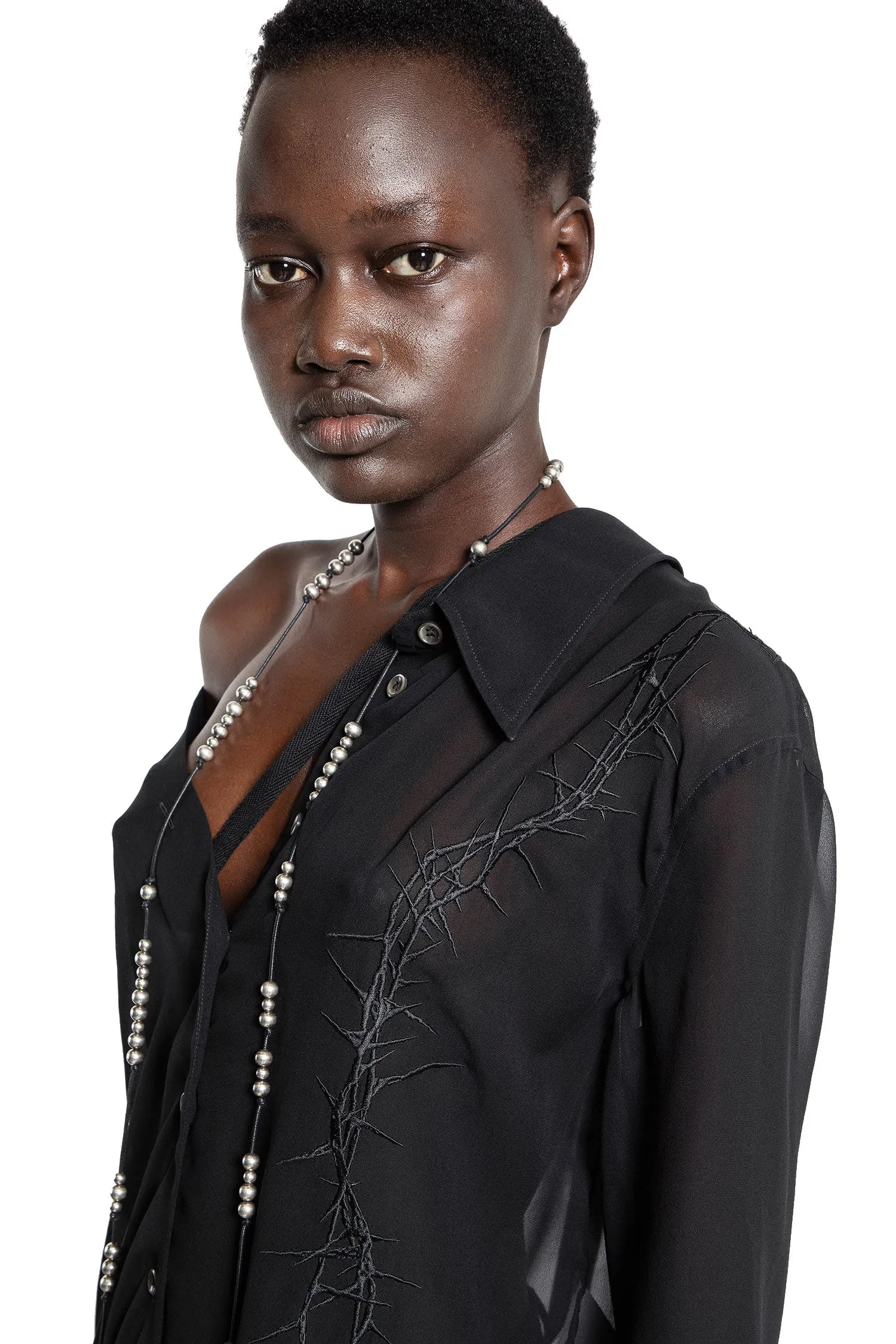 ANN DEMEULEMEESTER WOMAN BLACK SHIRTS