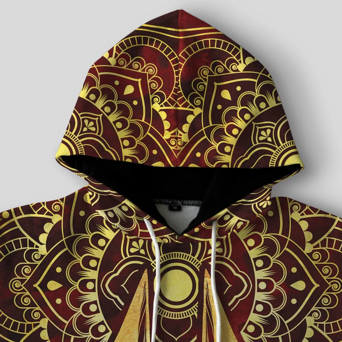 Anubis Pattern In Red All-over Hoodie