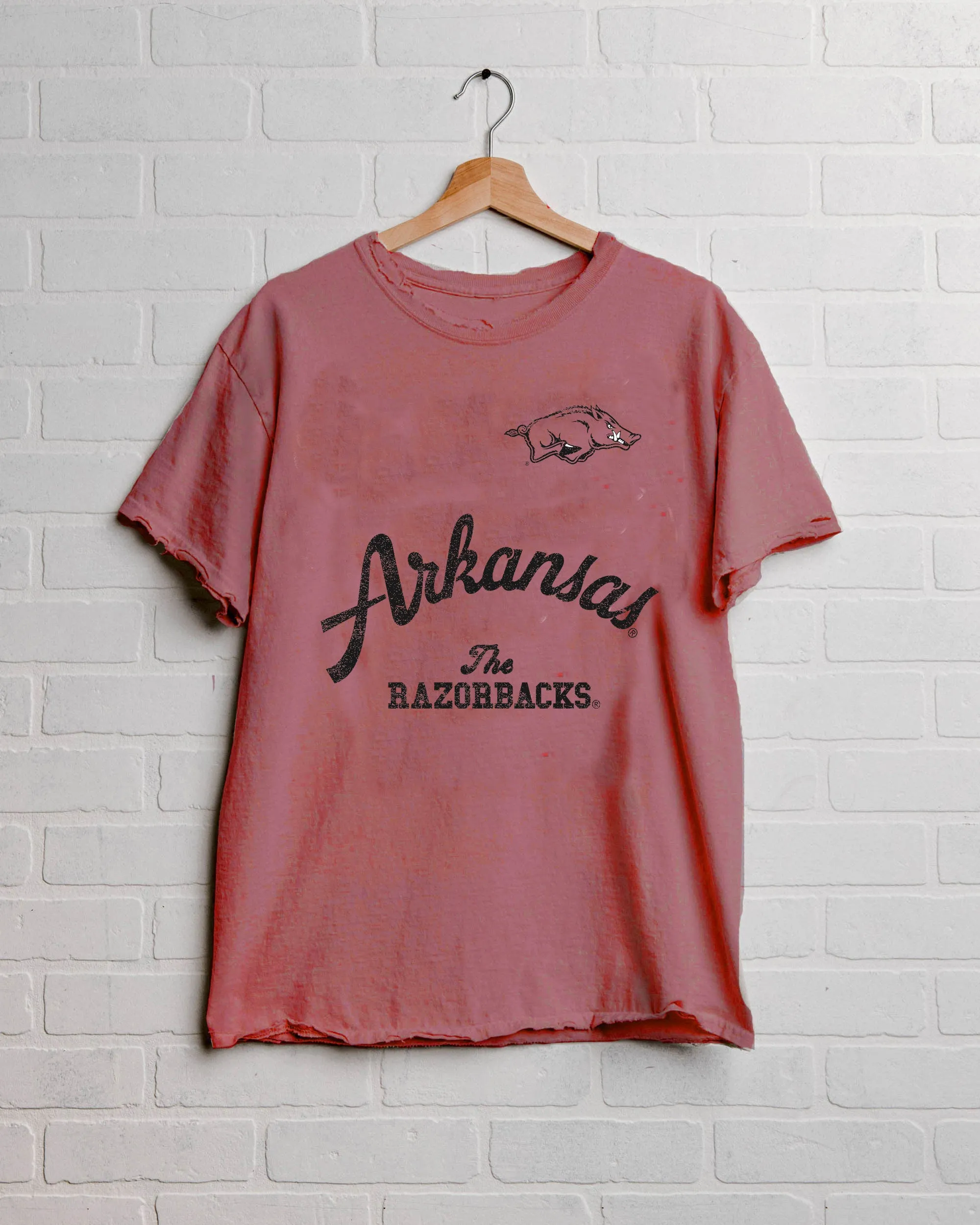 Arkansas Razorbacks Quality Red Thrifted Tee