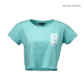 Better Bodies Cropped Tee - Light Aqua