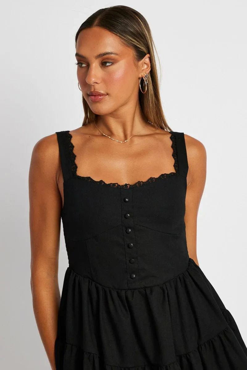 Black Fit And Flare Dress Mini