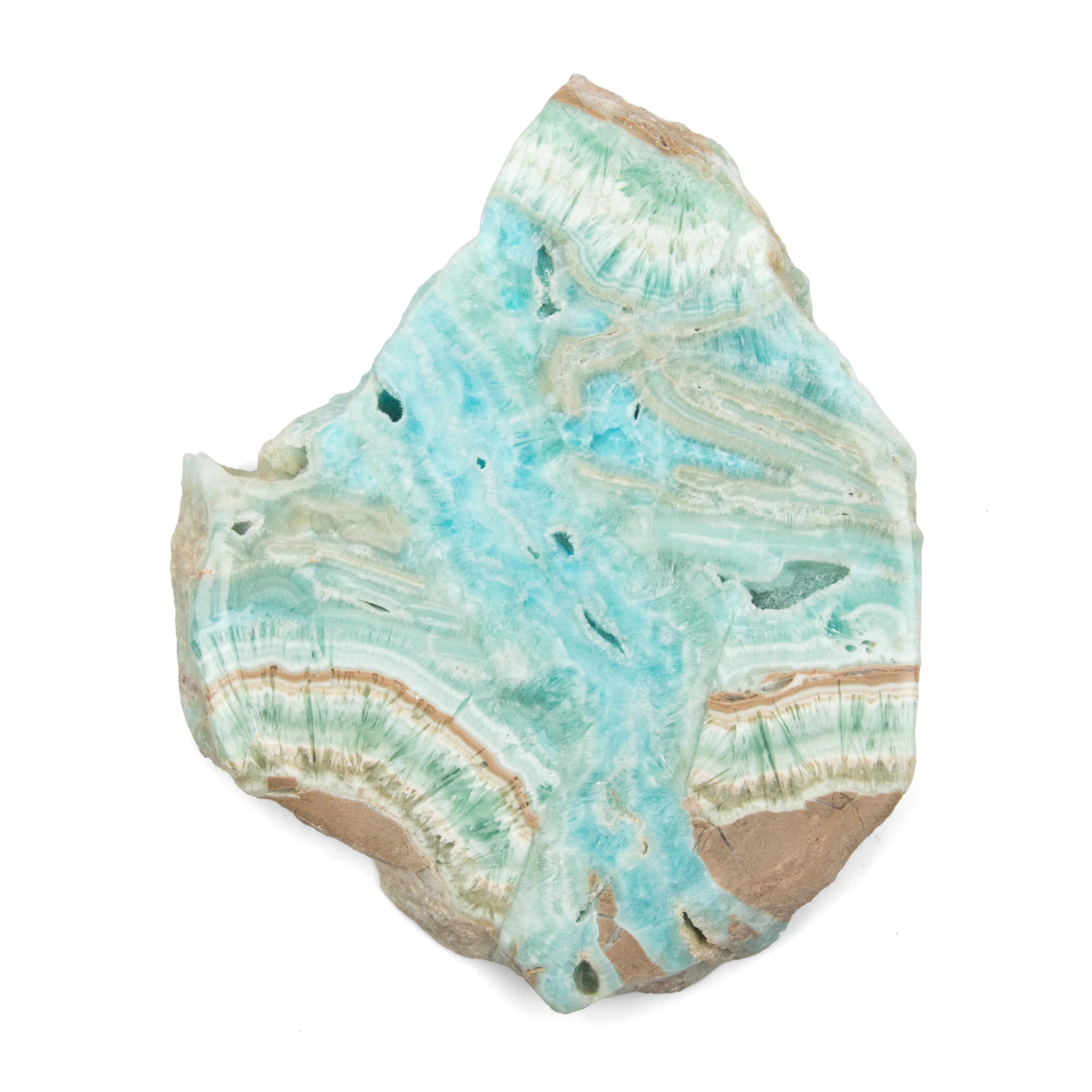 Blue Aragonite, Polished Slate