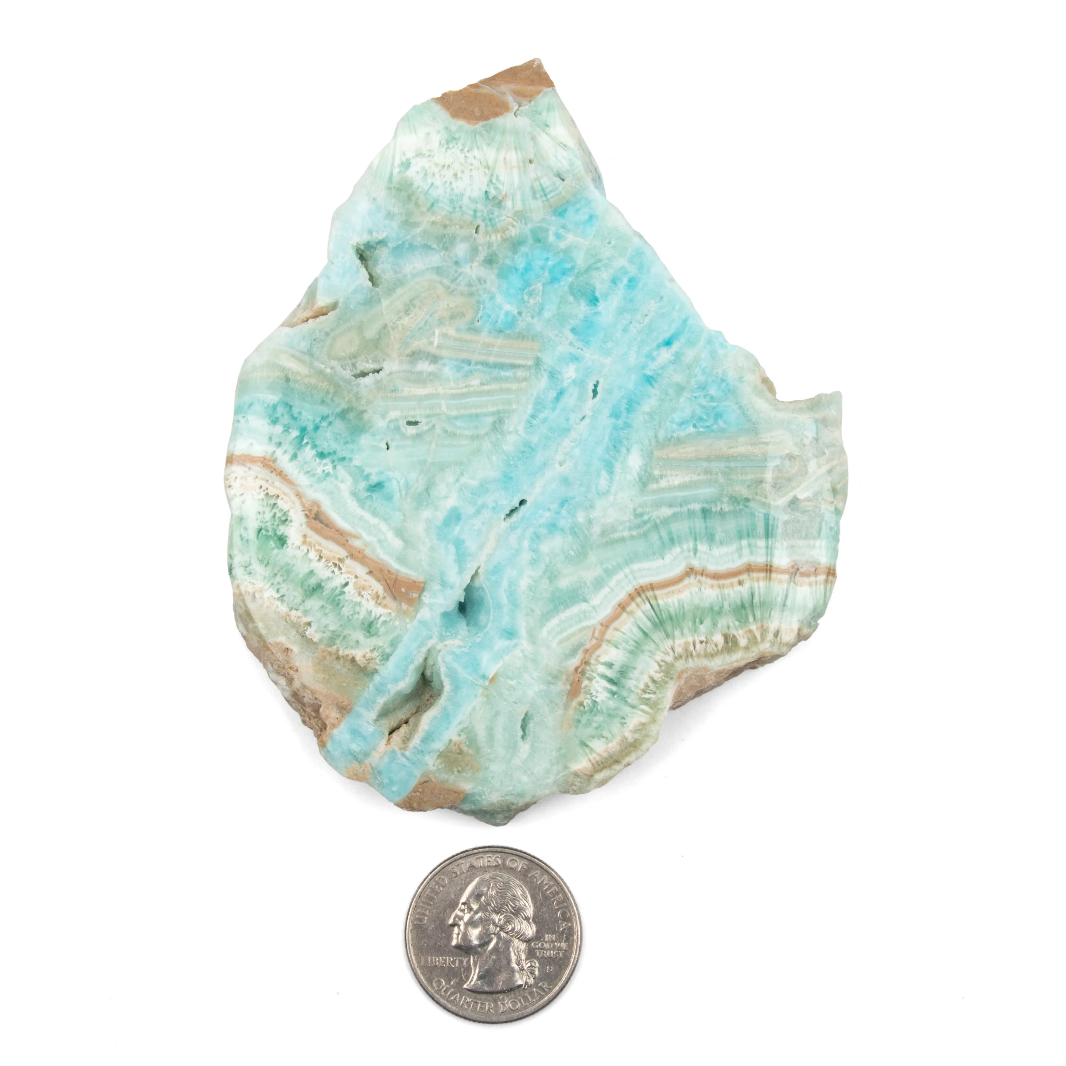 Blue Aragonite, Polished Slate