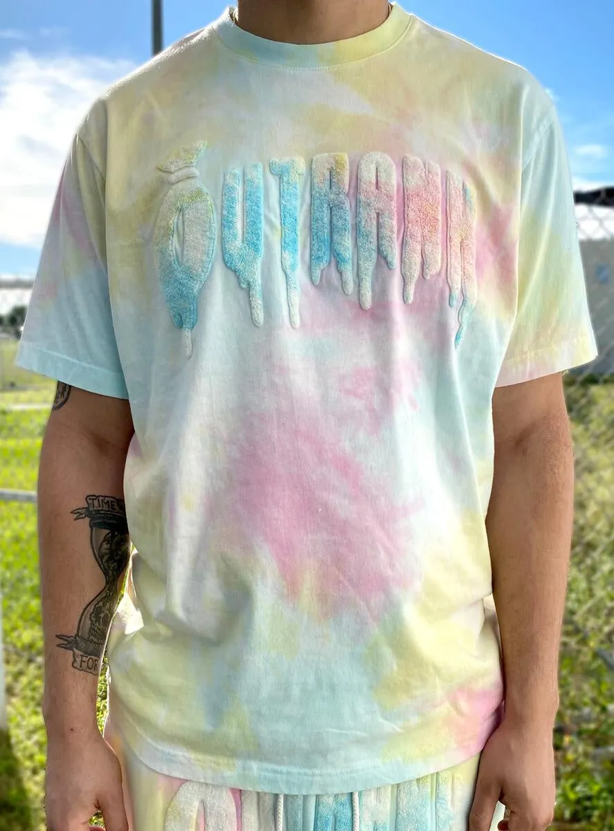 Blue Chee$e Tie Dye Tee (Pink/Yllw/Blu) /D18