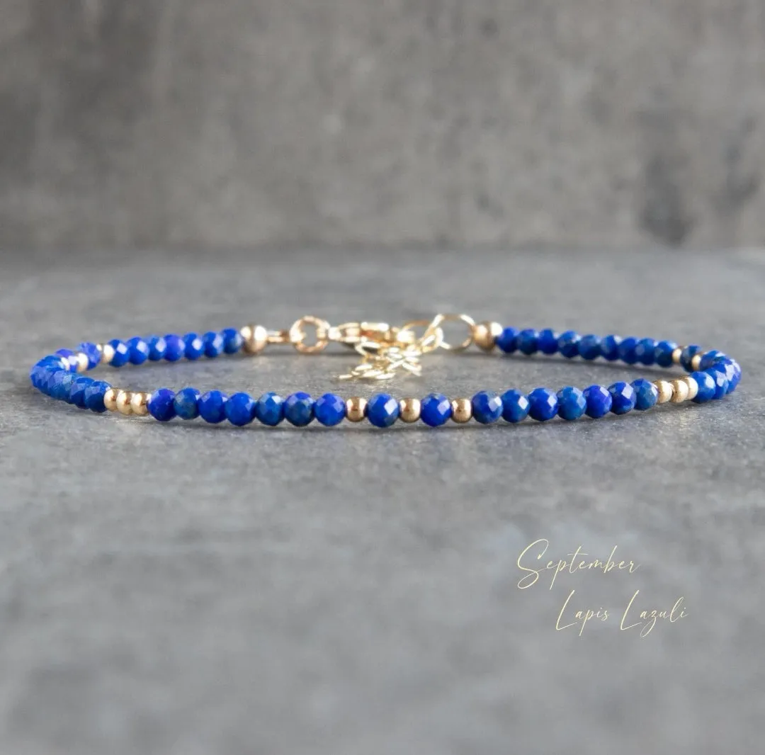 Blue Lapis Lazuli Gemstone Bracelet