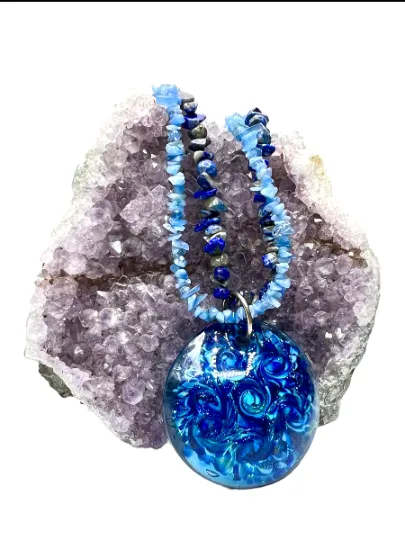 Blue Murano Glass Necklace