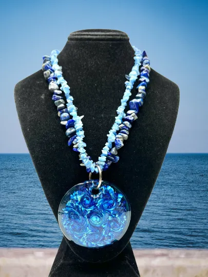 Blue Murano Glass Necklace