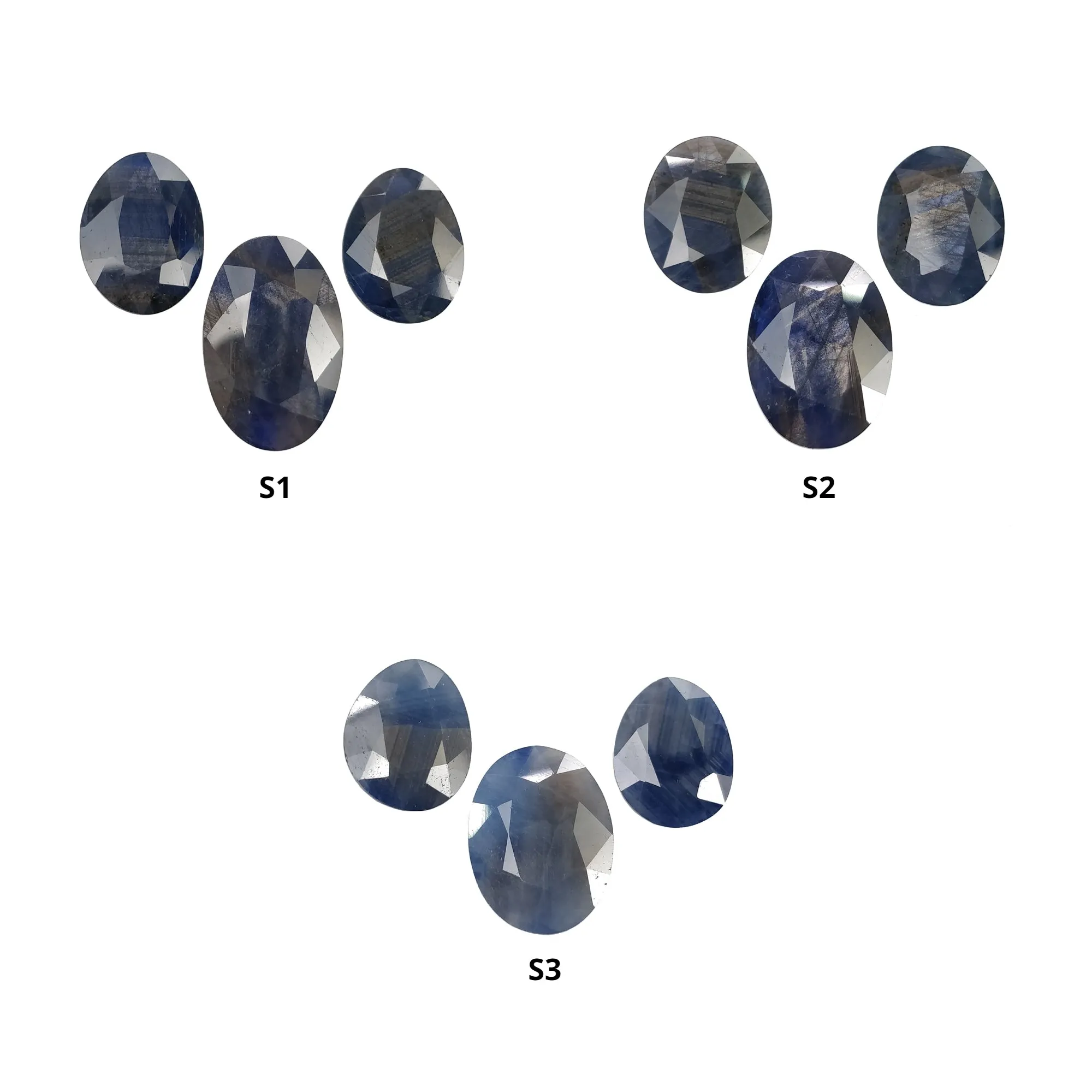 BLUE SILVER Sheen SAPPHIRE Gemstone Normal Cut : Natural Untreated Unheated Sapphire Oval Shape