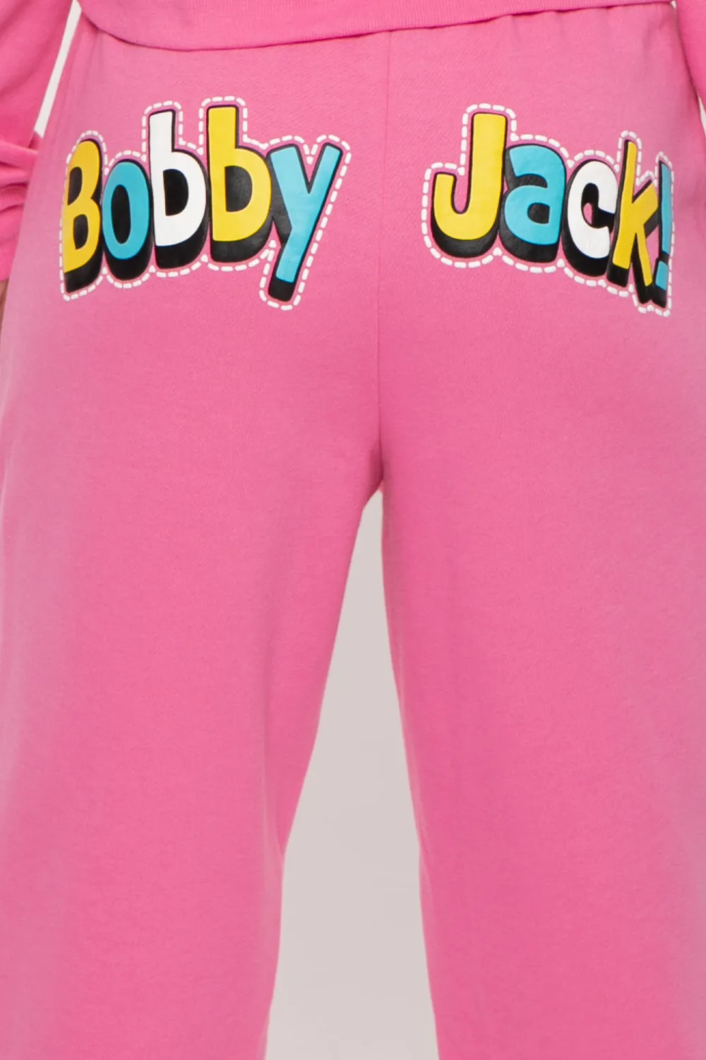 Bobby Jack Zip Up Hoodie & Pants Set - I Love Candy- Pink