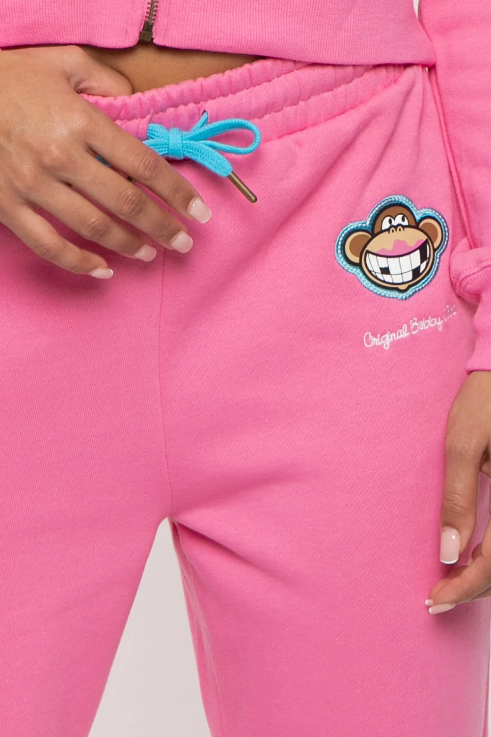 Bobby Jack Zip Up Hoodie & Pants Set - I Love Candy- Pink