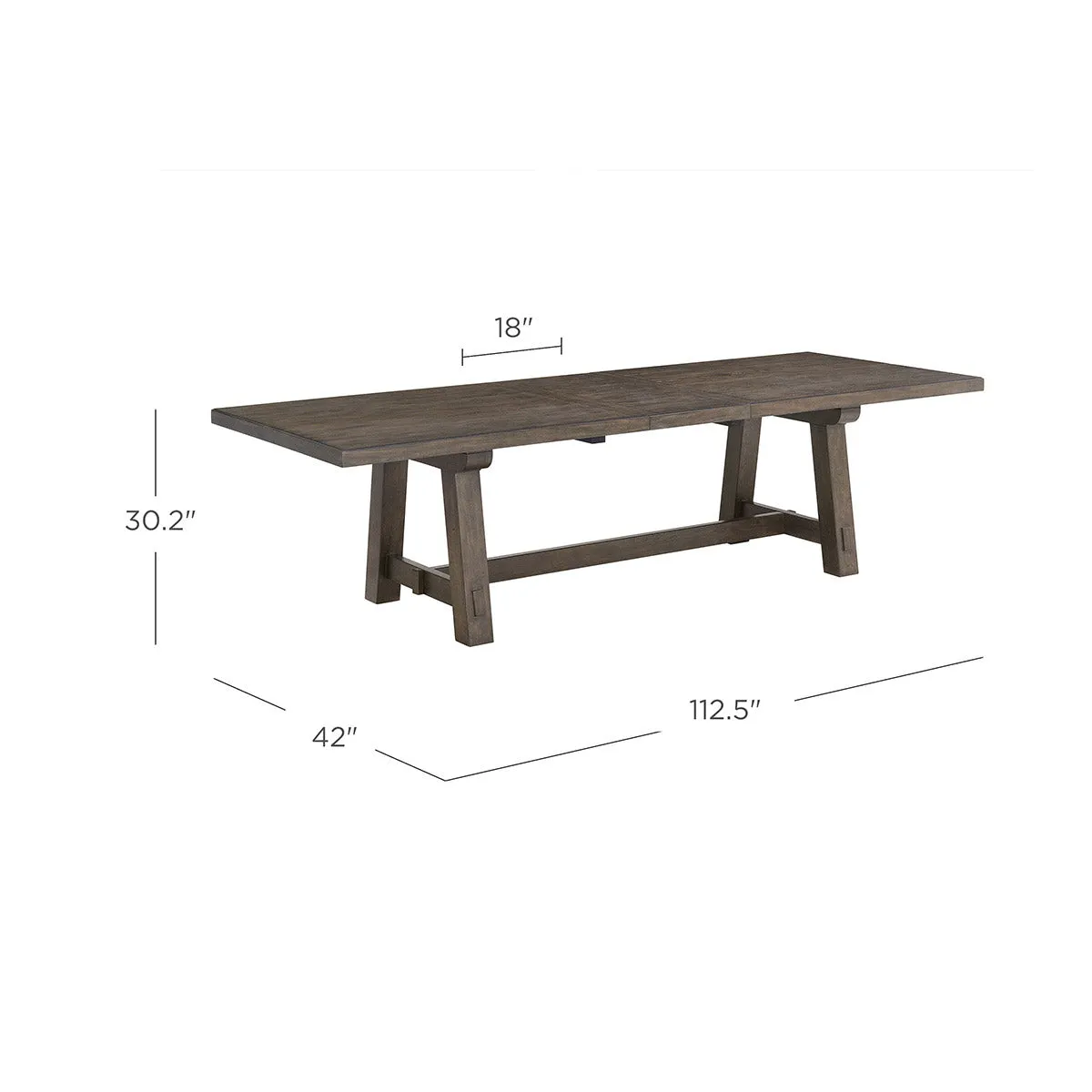 Brinley 112 Extending Dining Table