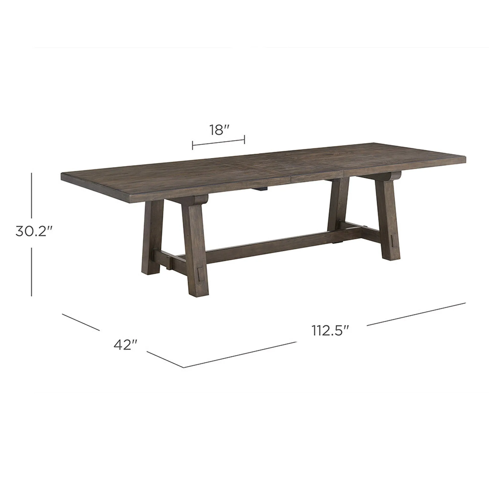 Brinley 112 Extending Dining Table