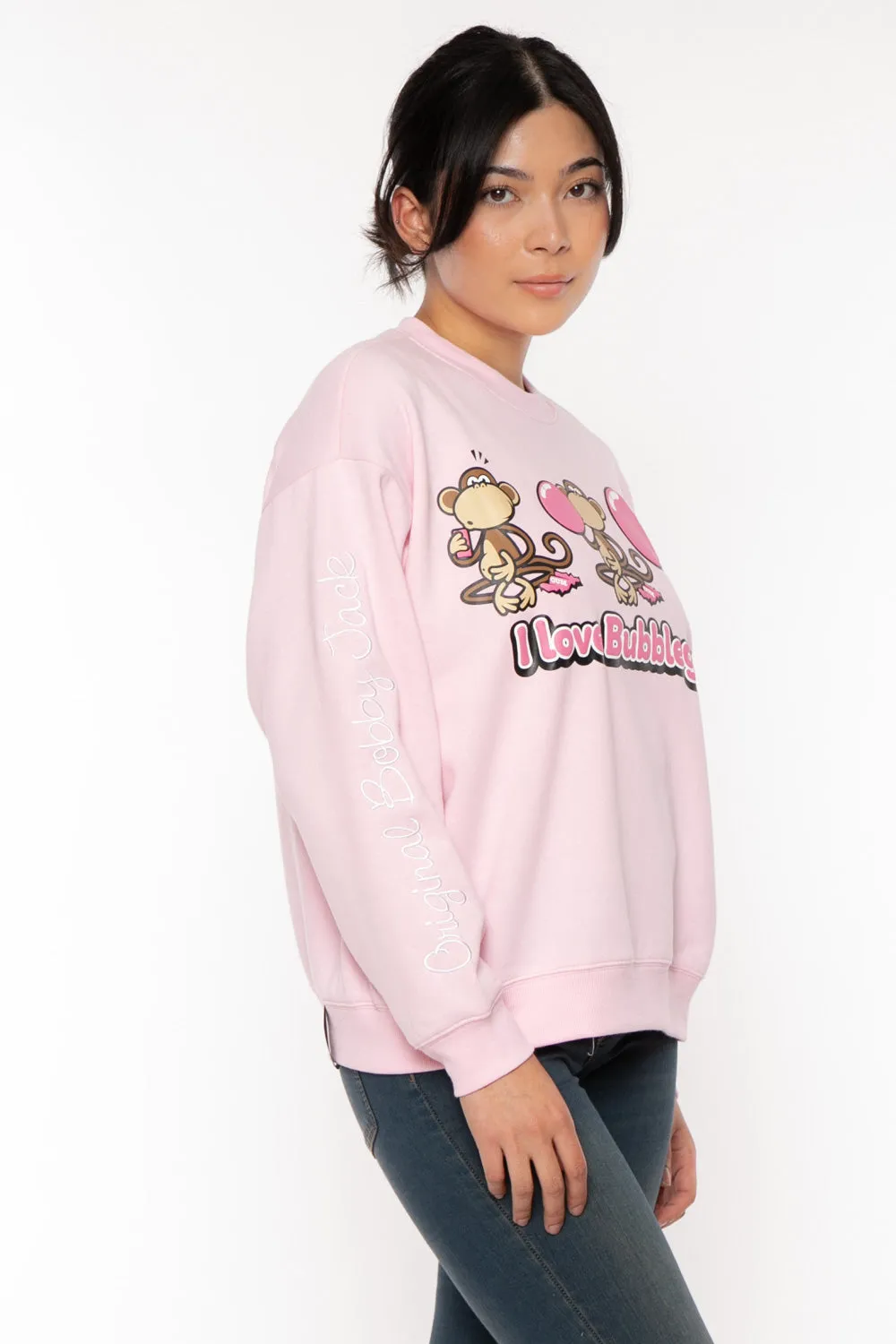 Bubblegum - Bobby Jack Oversized Premium Sweatshirt - Pink