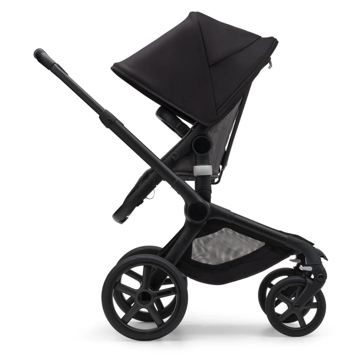 Bugaboo Fox 5, Cloud T and Base Travel System - Black/Grey Melange/Midnight Black