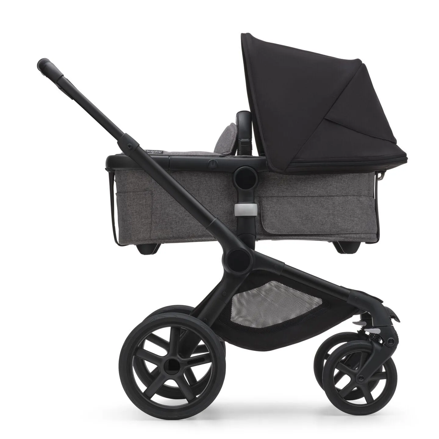 Bugaboo Fox 5, Cloud T and Base Travel System - Black/Grey Melange/Midnight Black