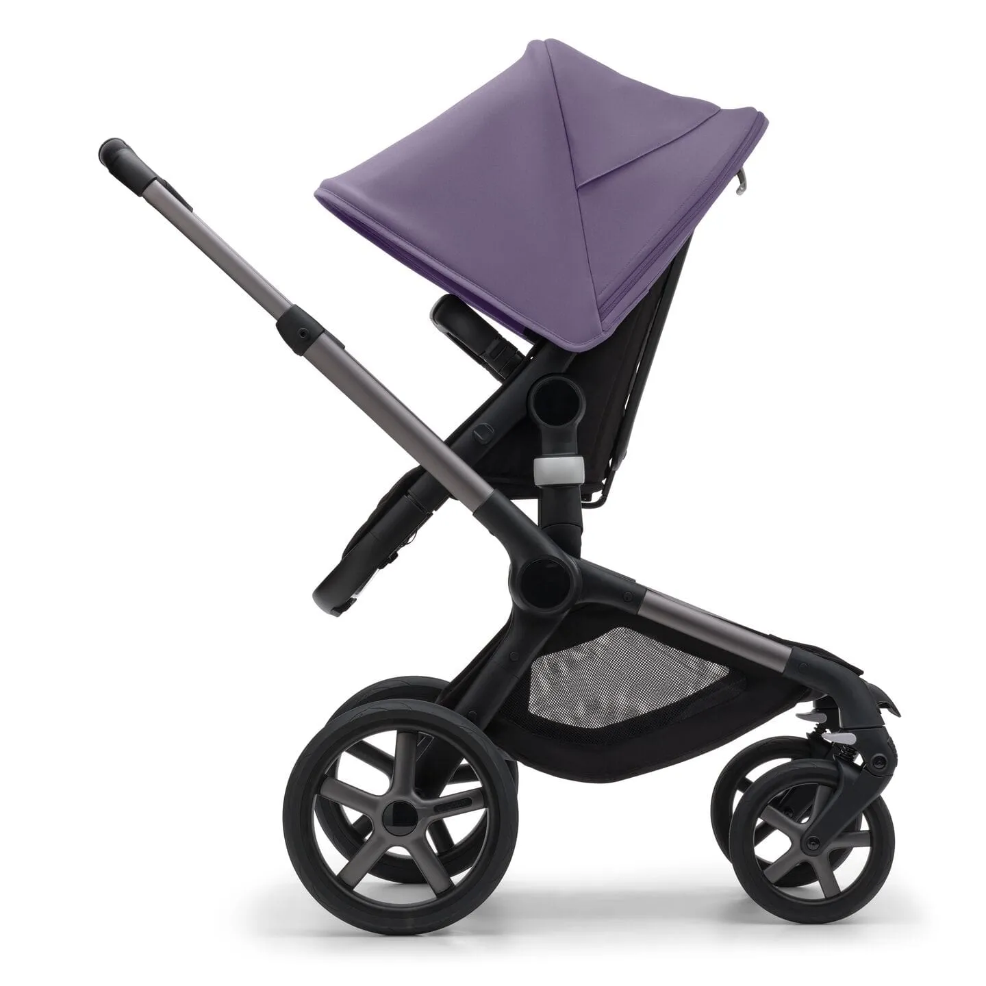 Bugaboo Fox 5, Cloud T and Base Travel System - Graphite/Midnight Black/Astro Purple