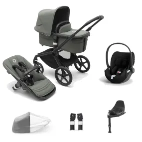 Bugaboo Fox 5, Cloud T Plus and Base Travel System - Black/Forest Green/Forest Green